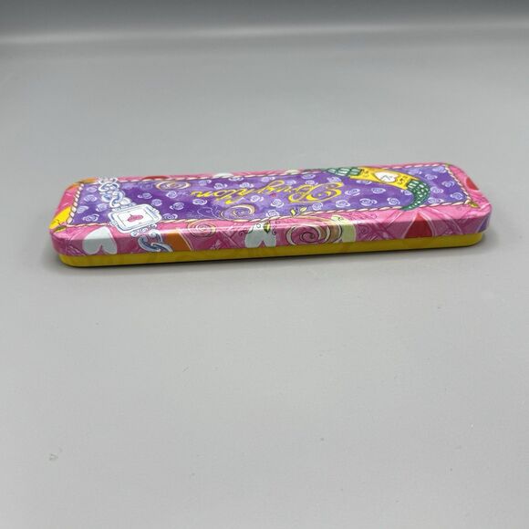 Brighton Pink Purple Rectangle Empty Watch Tin Trinket Pencil Box Romance 9.5" - Picture 9 of 10